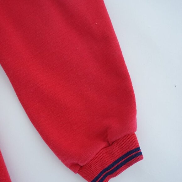 Vintage Northern Reflections Red Navy 100% Cotton Crewneck Varsity Sweater XL - Picture 4 of 10